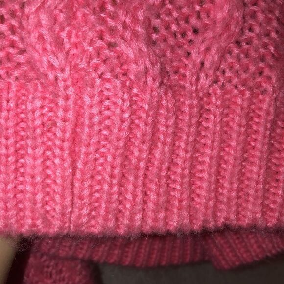 H&M Divided XS Cable Knit Pink Crewneck Pullover Sweater - Picture 7 of 11